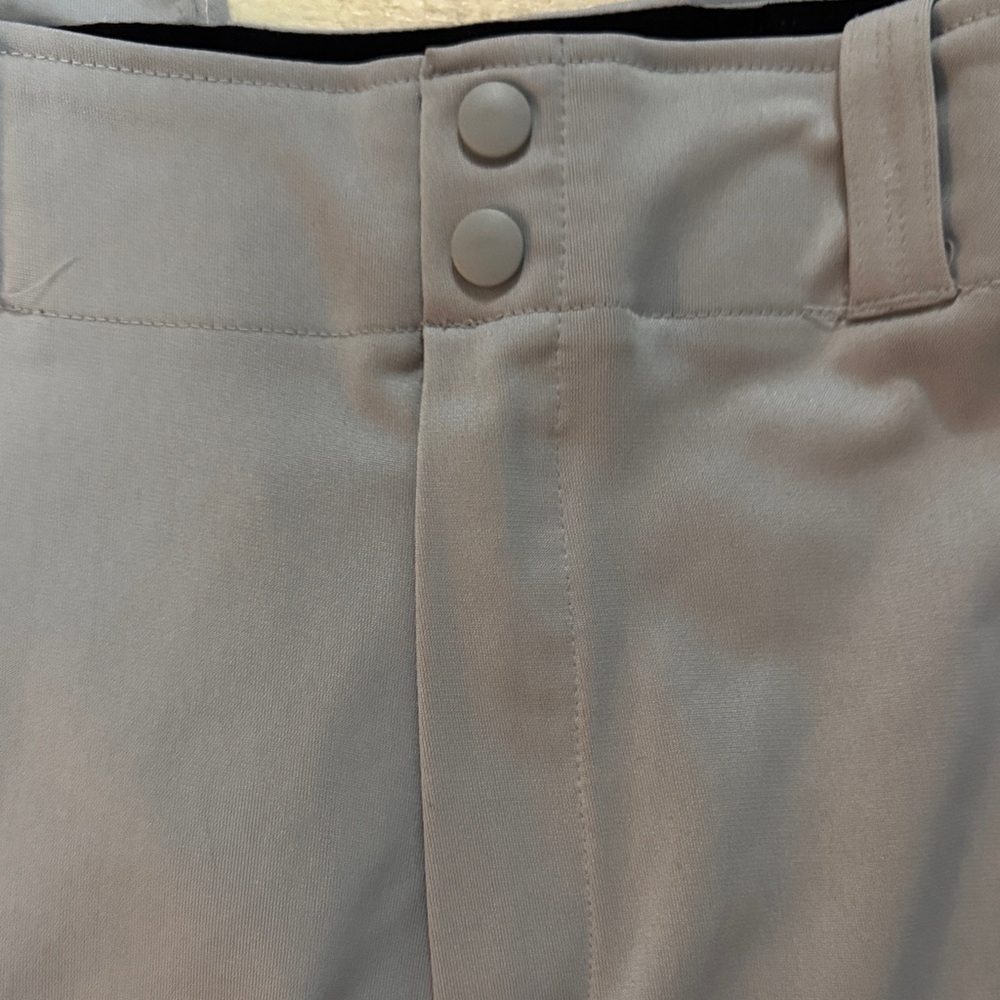 Nike Light Gray Dri-FIT Baseball Pants with Black Accents - Picture 4 of 9